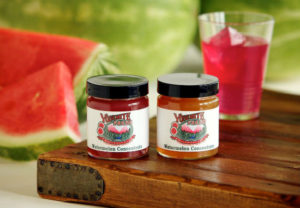 Watermelons that don't make the cut for fresh display add value as concentrates and juice. Photos: Van Groningen & Sons