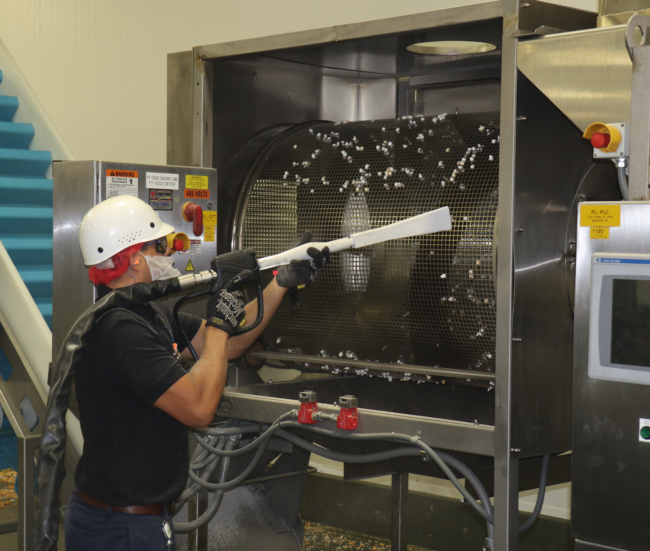 Dry ice cleaning an innovative sanitation alternative in processing