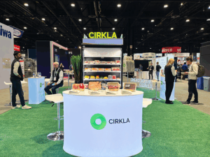 Sustainable packaging company Cirkla's booth at EATS