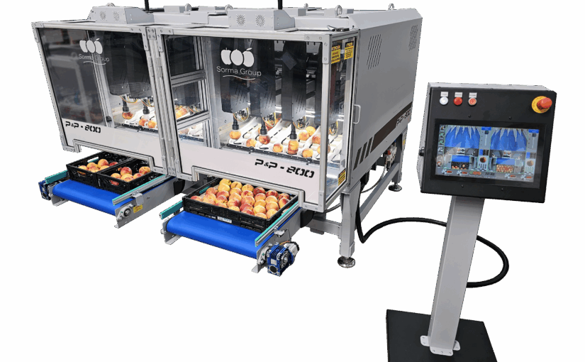 Fruit is processed using high-tech camera equipment