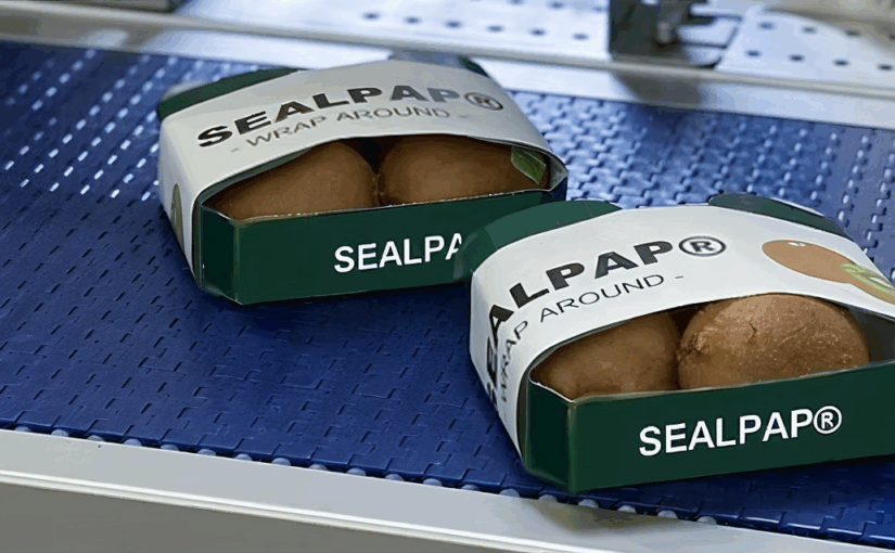 Closeup of packaged produce