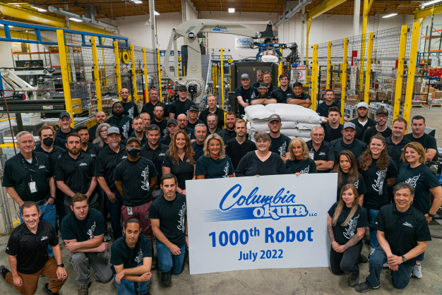 Columbia/Okura celebrates 1,000th palletizing system