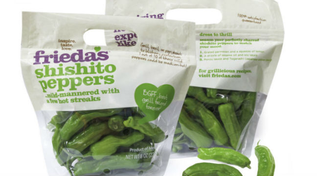 Frieda’s unveils new stand-up pouch pepper packaging