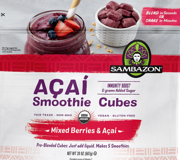SAMBAZON adds smoothie cube blends to frozen fruit lineup