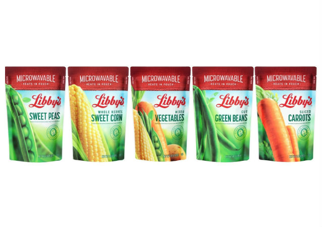 Libby’s adds microwaveable vegetable pouches