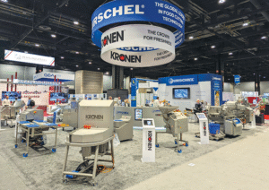 An event show floor featuring Urschel products